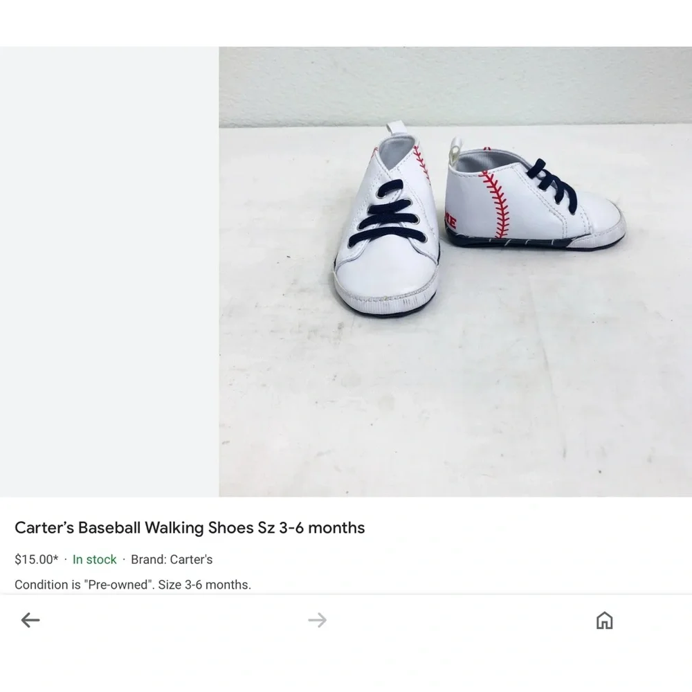 HOST PICK Home Run Baby Shoes NWOT (#2)